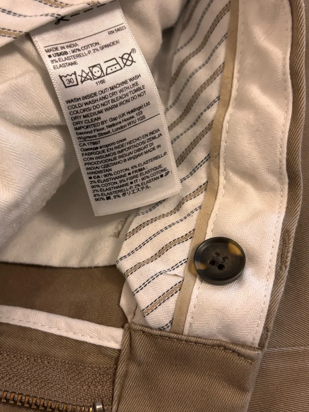 Banana Republic Men's Tan Chino Pants - Modern Straight Fit
